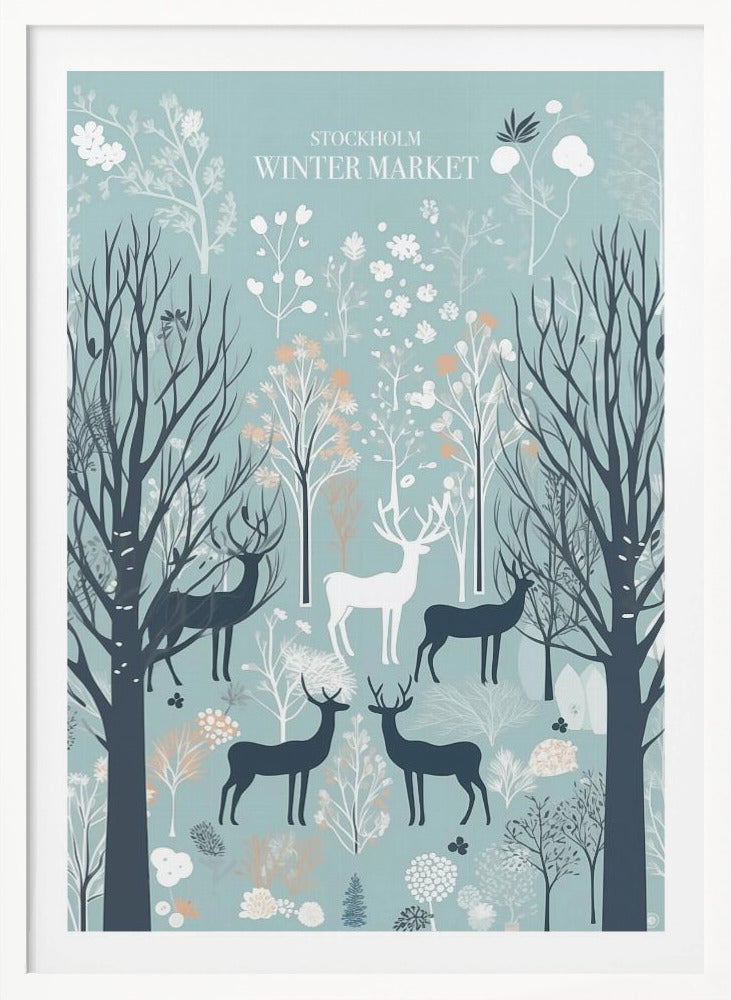 Stockholm Winter Market - Poster / Art Print