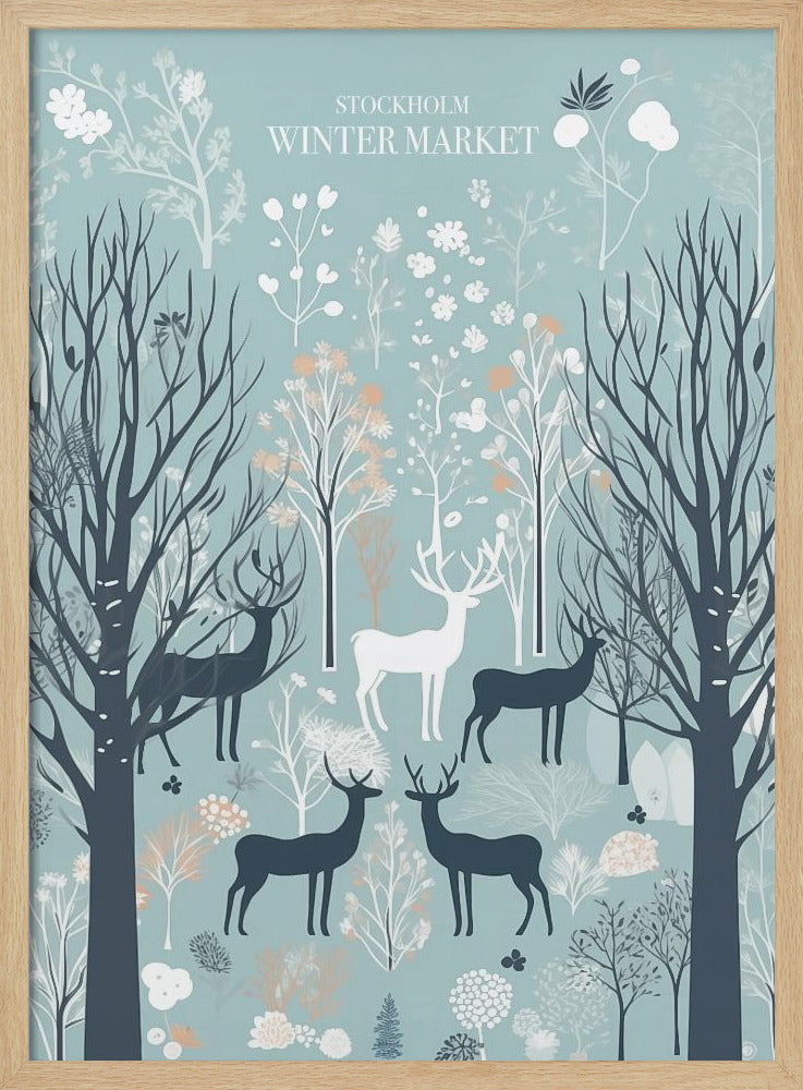 Stockholm Winter Market - Poster / Art Print