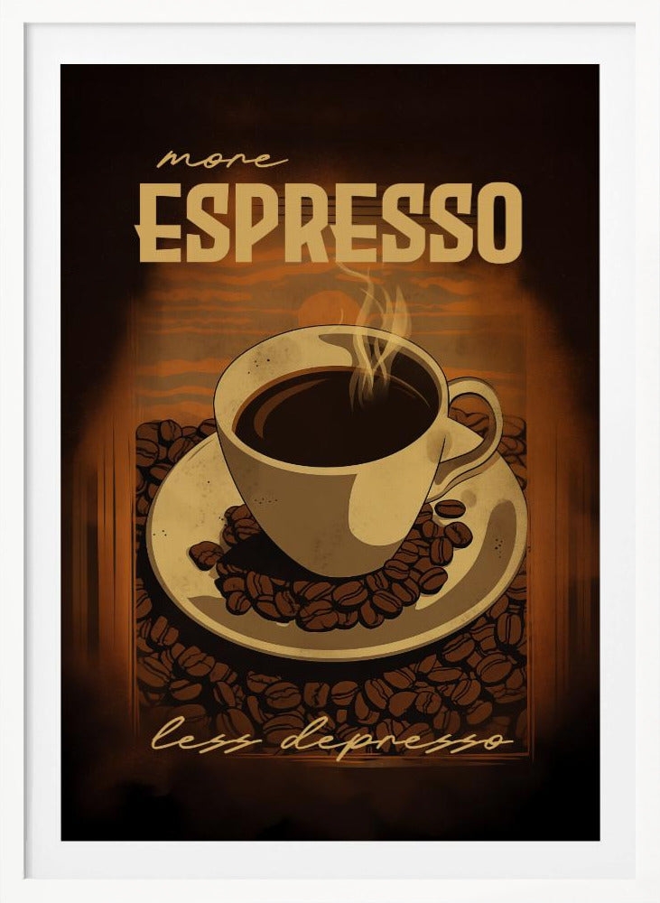 More Espresso   Less Depresso - Poster / Art Print