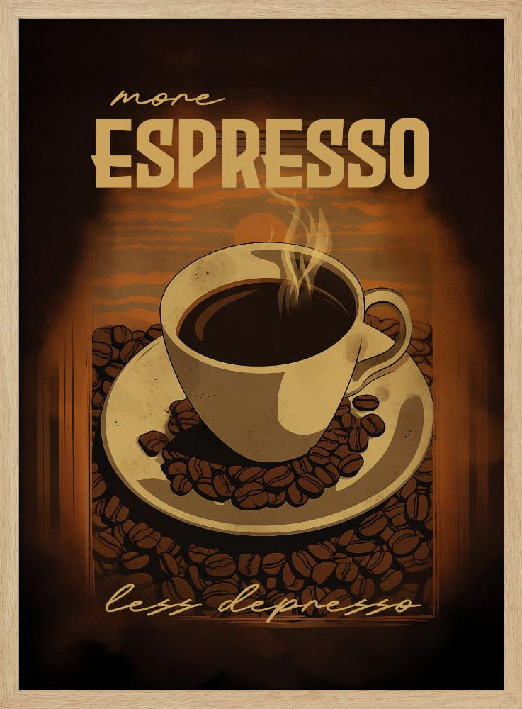 More Espresso   Less Depresso - Poster / Art Print