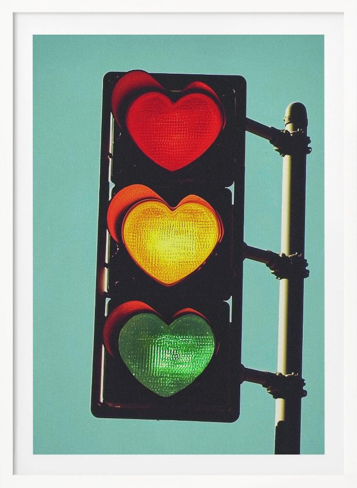 Traffic Light In Love - Poster / Art Print