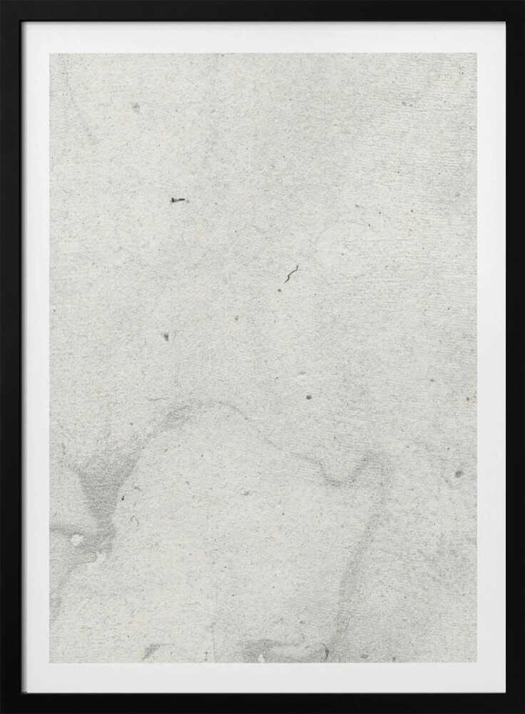 Minimalist art print of a light gray concrete texture, framed in black for a modern wall art look.