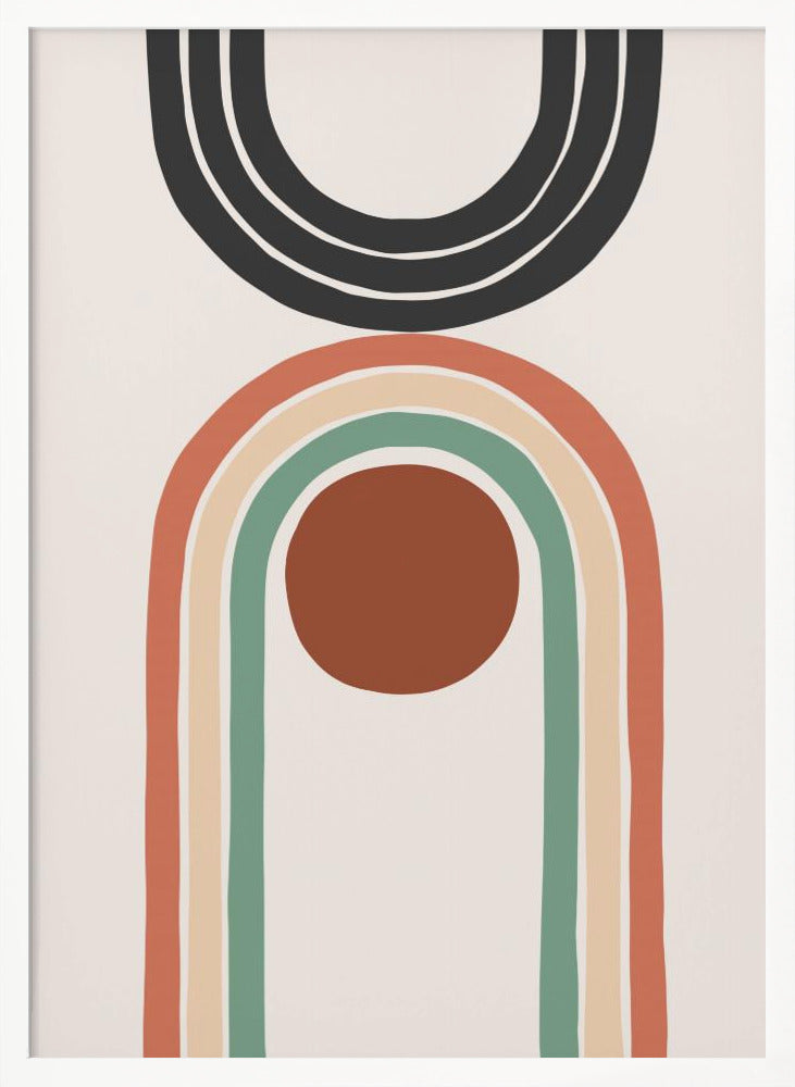 An abstract art print or poster, featuring a blend of colors and shapes creating a non-representational image. Wall Art