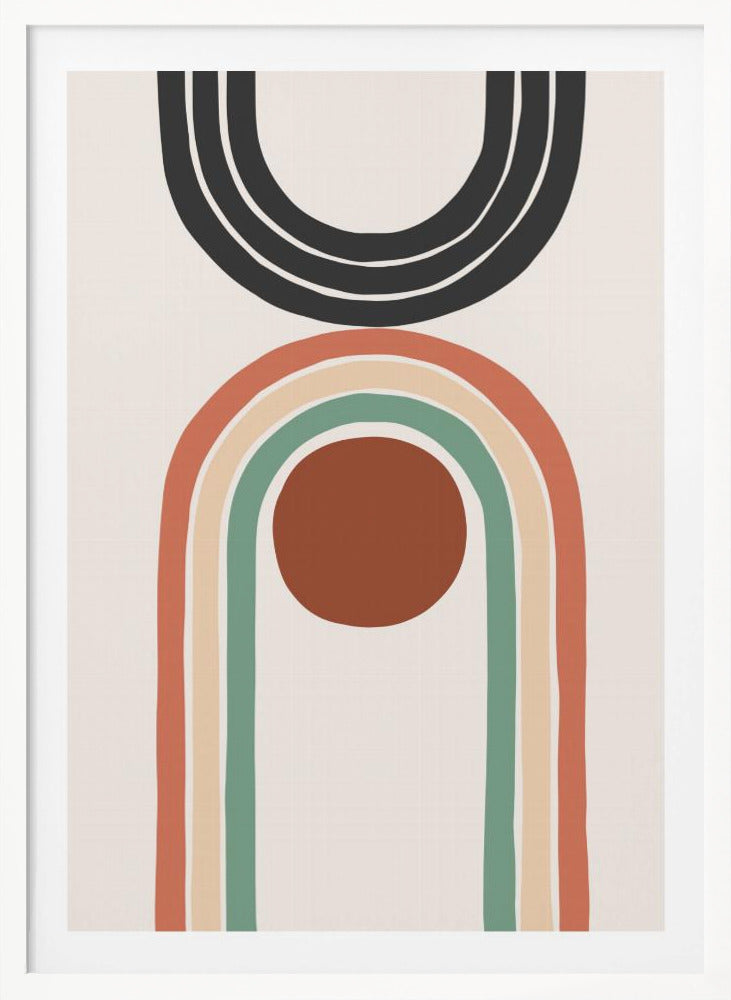 An abstract art print or poster, featuring a blend of colors and shapes creating a non-representational image. Wall Art