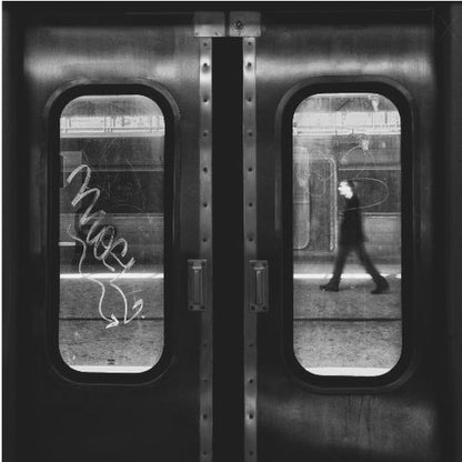 A minimalist art print or poster depicting a lonely passage, perhaps a road, path, or body of water, with a sense of isolation or journey. Print