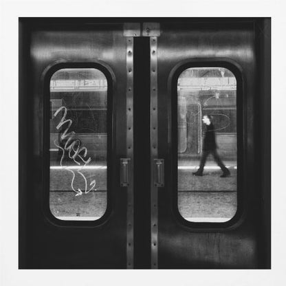 A minimalist art print or poster depicting a lonely passage, perhaps a road, path, or body of water, with a sense of isolation or journey. Print