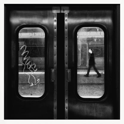 A minimalist art print or poster depicting a lonely passage, perhaps a road, path, or body of water, with a sense of isolation or journey. Print