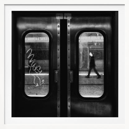 A minimalist art print or poster depicting a lonely passage, perhaps a road, path, or body of water, with a sense of isolation or journey. Print