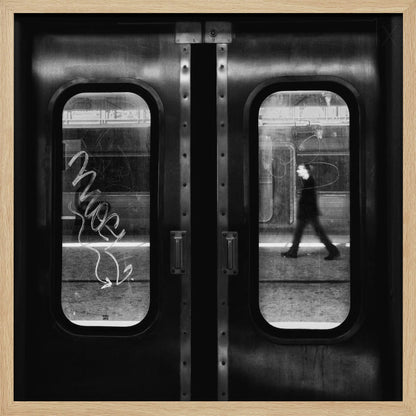 A minimalist art print or poster depicting a lonely passage, perhaps a road, path, or body of water, with a sense of isolation or journey. Print