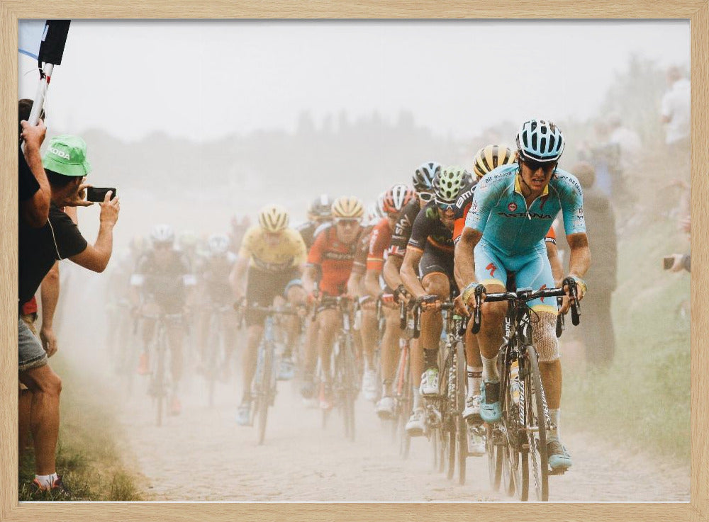 Cycling in the dust - Poster / Art Print