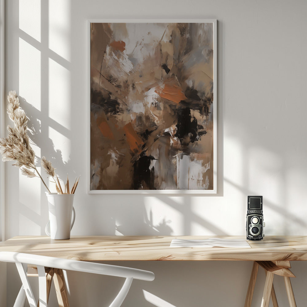 Abstract Mocha No 2 - Poster / Art Print - interiör