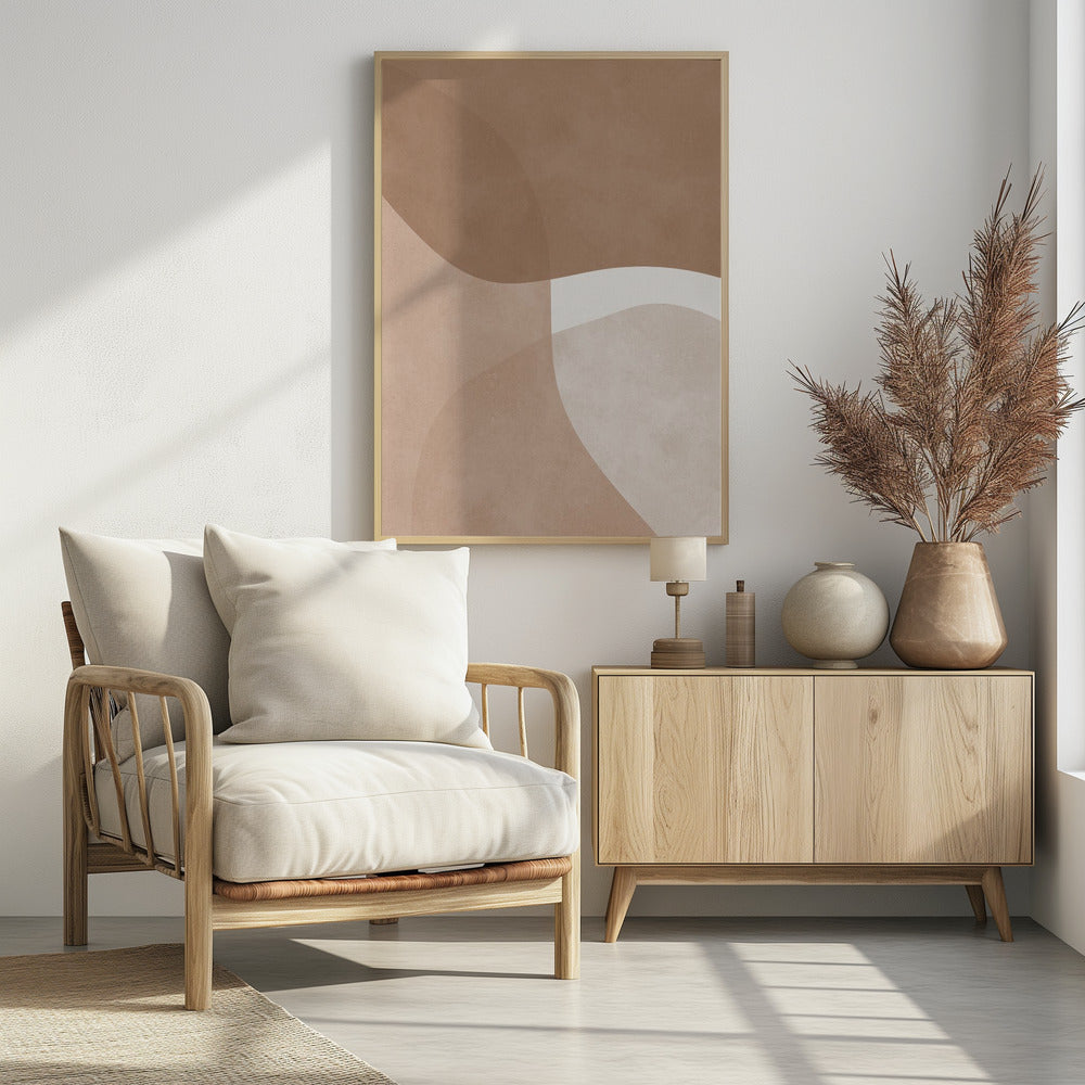 Boho watercolor strokes 5 - Poster / Art Print - interiör