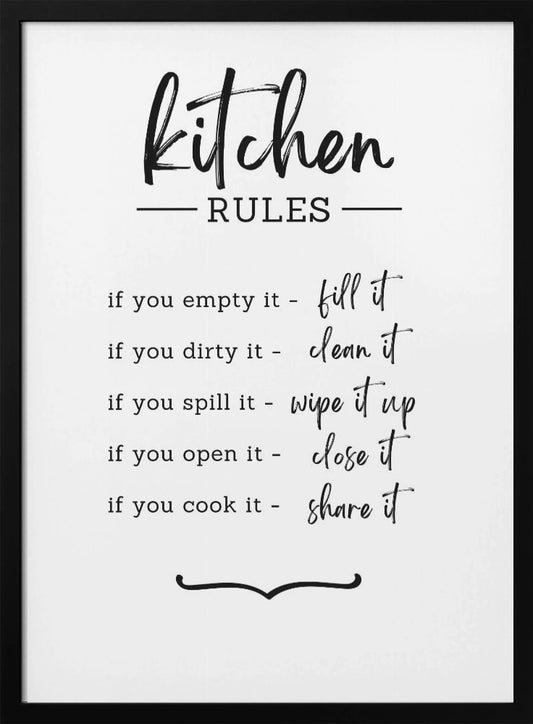 Kitchen Rules - Poster / Art Print