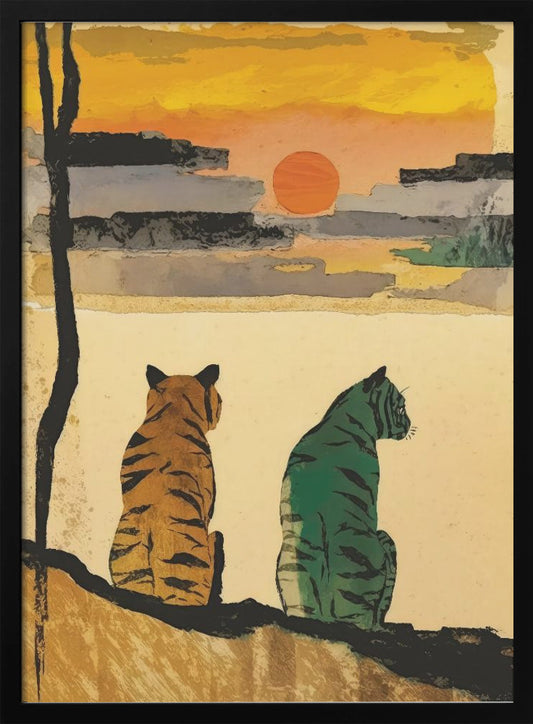 Resting Tigers - Poster / Art Print