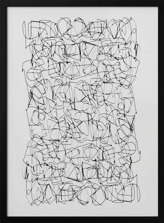 Detailed view of intricate electronic circuitry on a poster, featuring green and blue lines on a dark background.