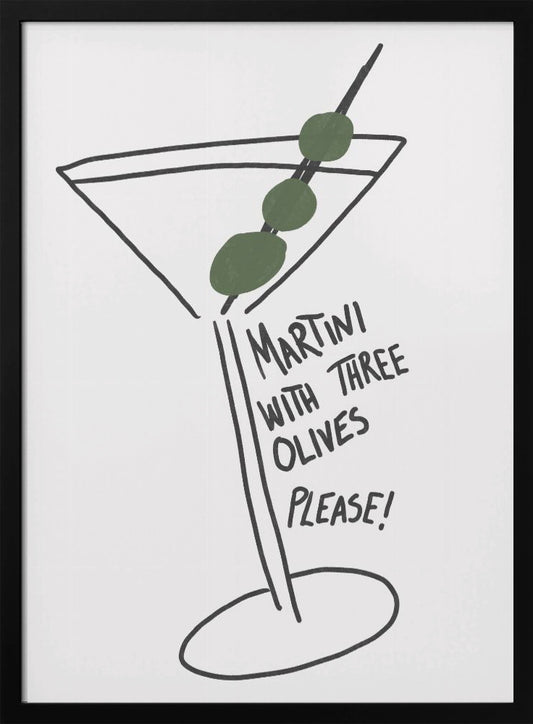 Martini Three Olives - Poster / Art Print