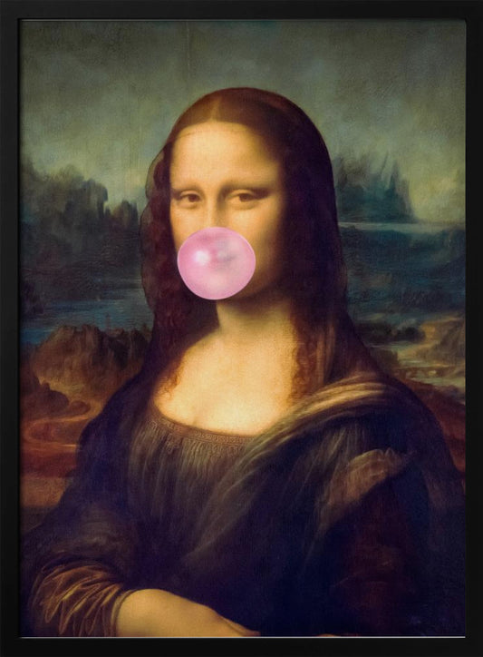 Mona Lisa Bubble Gum - Poster / Art Print