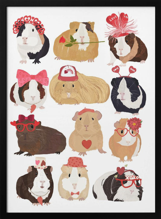 Love Guinea Pigs - Poster / Art Print