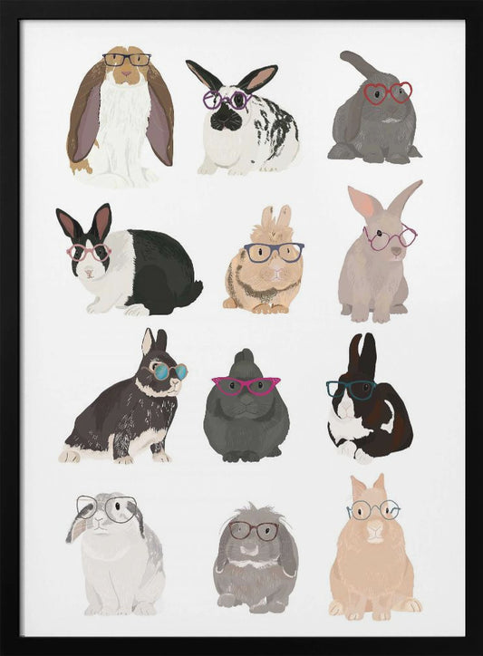 Rabbit Family - Poster / Art Print