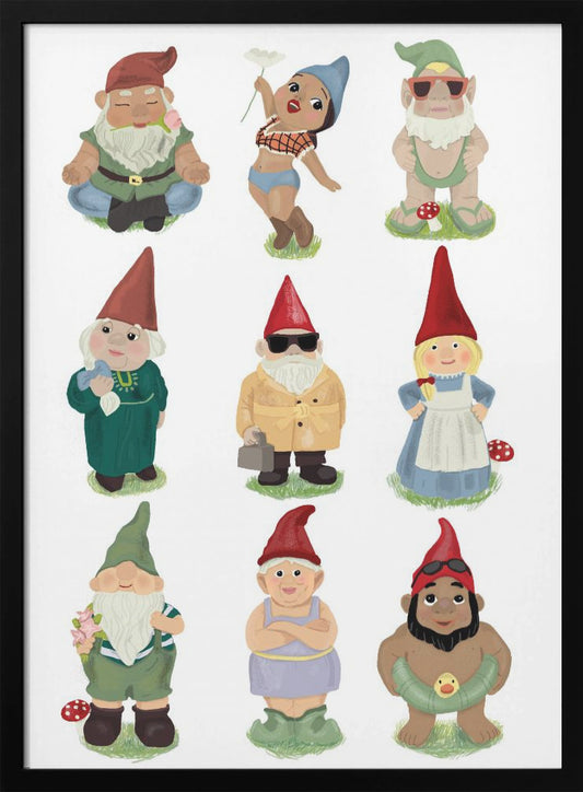 Garden Gnomes - Poster / Art Print