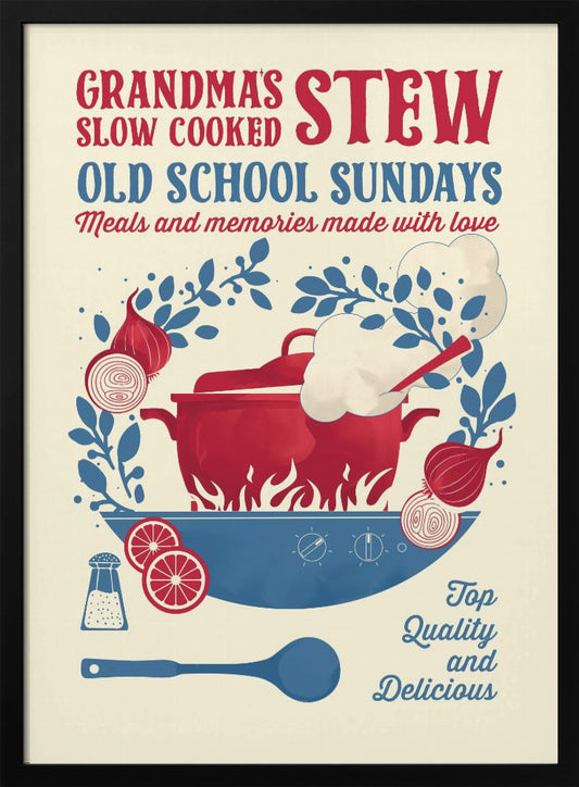 Grandmas Stew kitchen print - Poster / Art Print