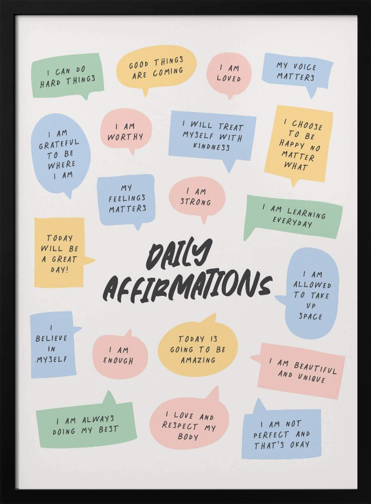 Daily Affirmations - Poster / Art Print