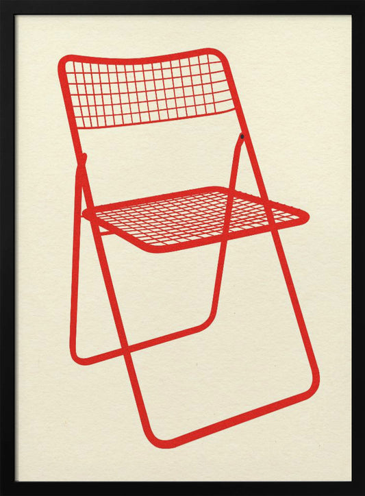 Ted Net Chair Red - Poster / Art Print