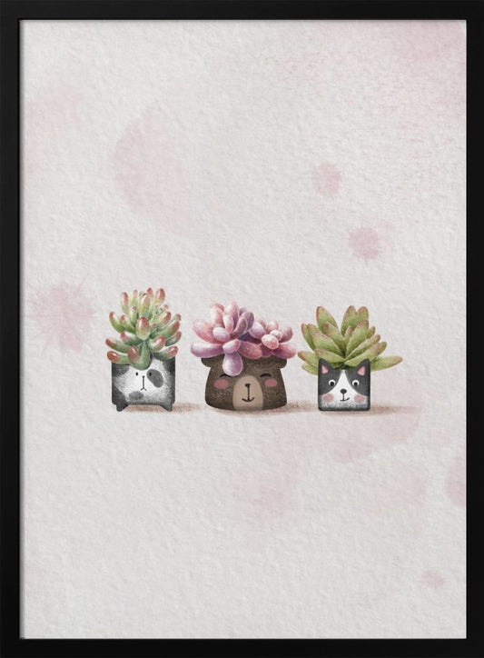 Cute Succulents - Poster / Art Print