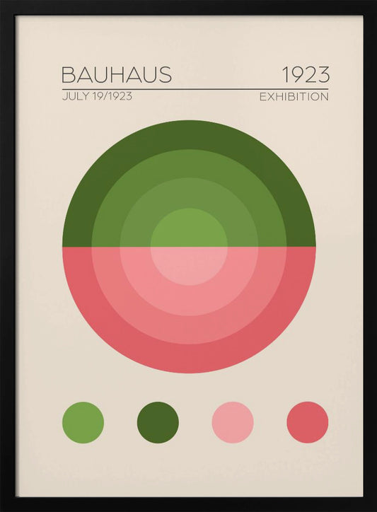 Bauhaus Yesil Daire - Poster / Art Print