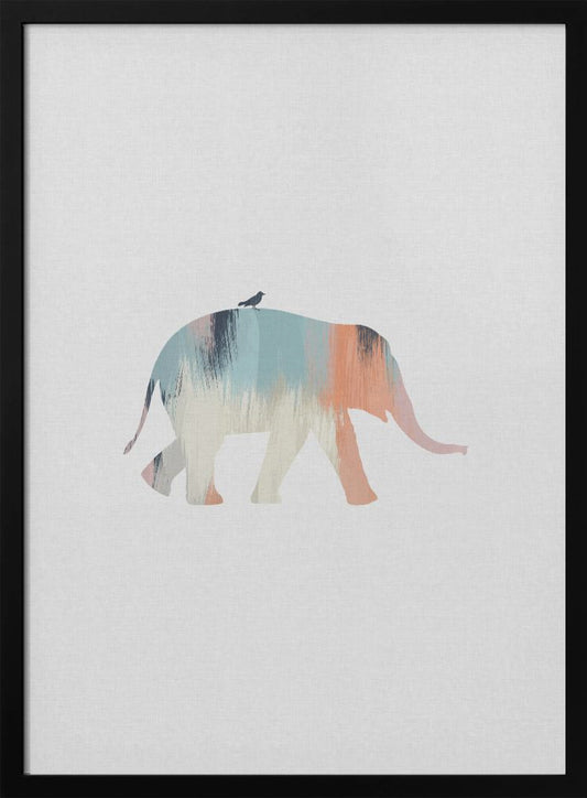 Pastel Elephant - Poster / Art Print