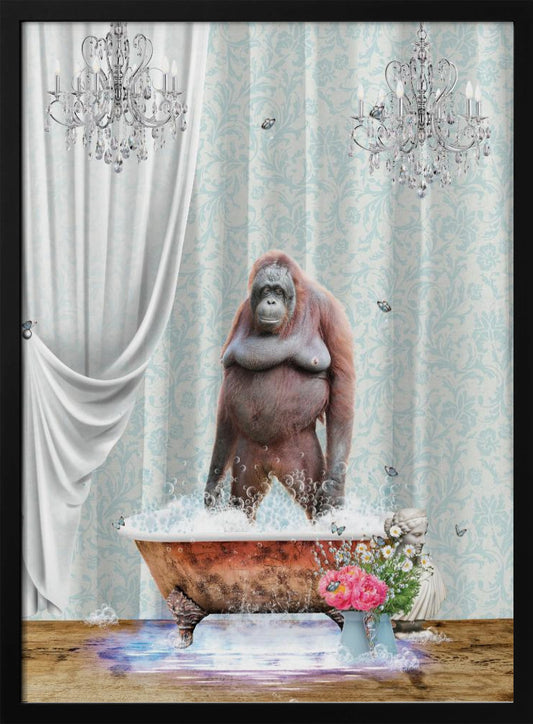 Orangutan & Bubbles - Poster / Art Print