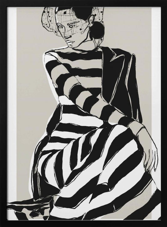 Striped Dress - Poster / Art Print