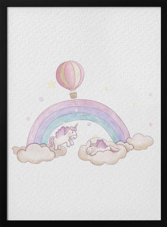 Kawai Cloudy Unicorn - Poster / Art Print