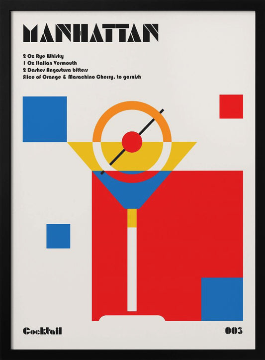 Manhattan Bauhaus Cocktail - Poster / Art Print