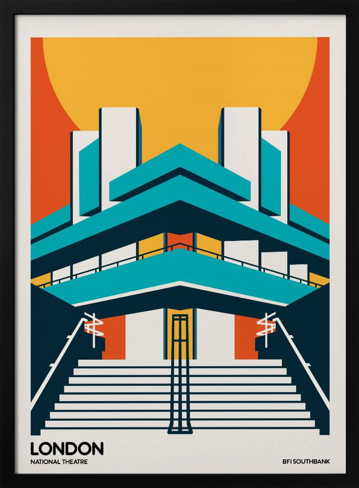 London BFI Southbank Brutalist Architecture - Poster / Art Print