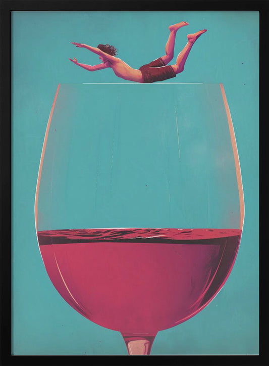 Wine Dive - Poster / Art Print