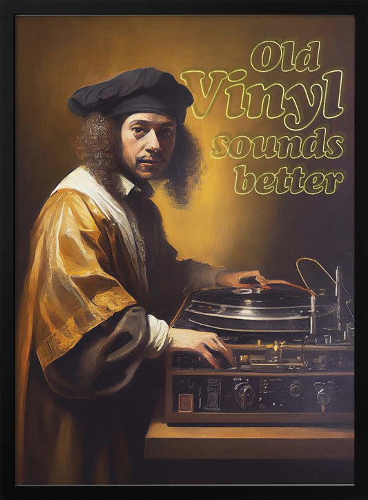 Old Vinyl Sounds Better - Poster / Art Print