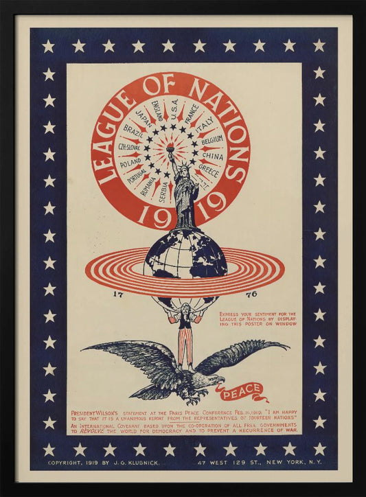 League of Nations 1919 - Poster / Art Print