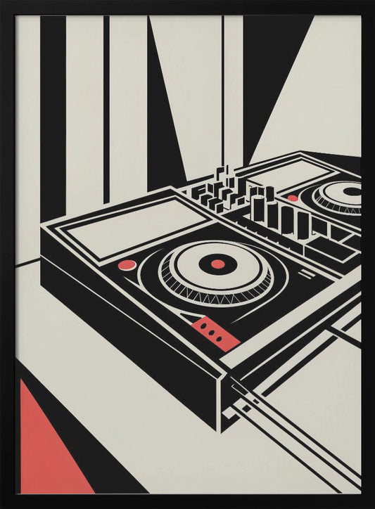 DJ Mixer - Bauhaus Style - Poster / Art Print