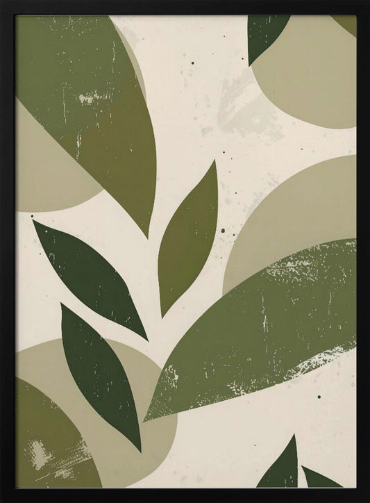 Green Abstract Leaves No 3 - Poster / Art Print