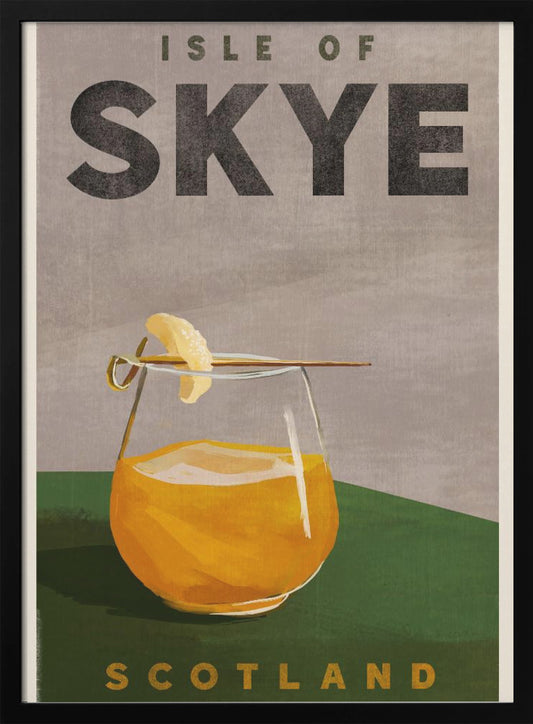 Isle Of Skye Scotland Scotch Cocktail Travel Poster - Poster / Art Print