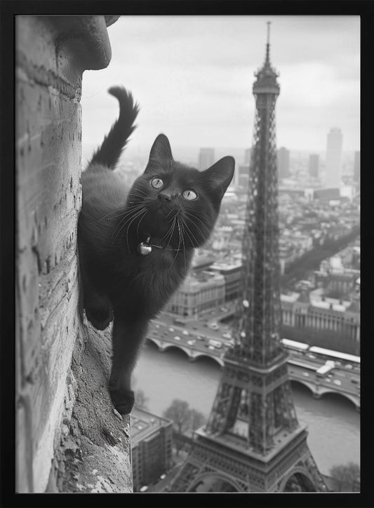 Kitty in Paris - Poster / Art Print