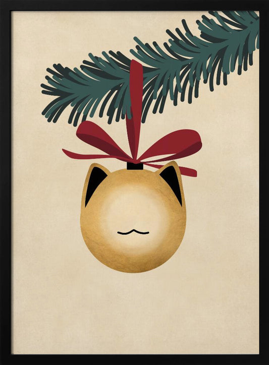 Meowry bauble godl/tan - Poster / Art Print