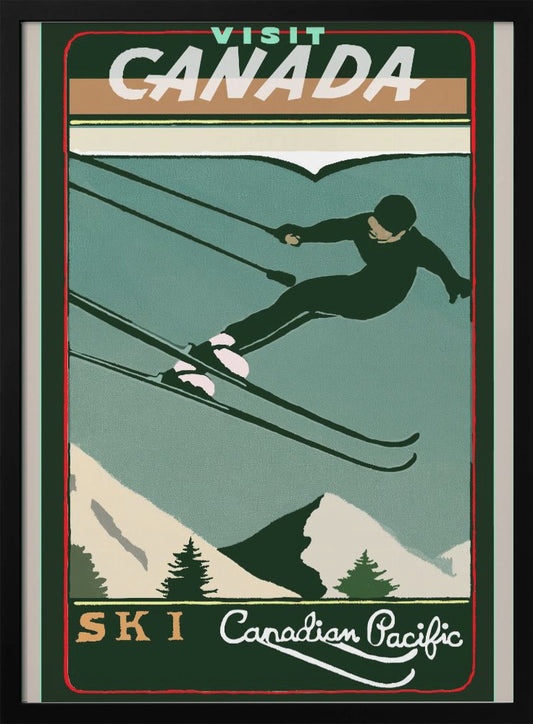 Winter Tourism: Vintage Ski Canada Poster - Poster / Art Print