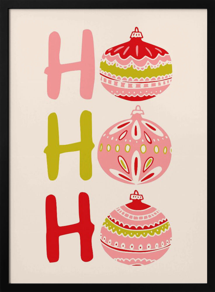 HoHoHo Cheerful little Christmas Illustration - Poster / Art Print