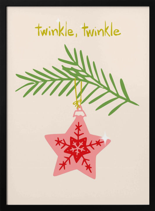 Cheerful twinkle Christmas star - Poster / Art Print