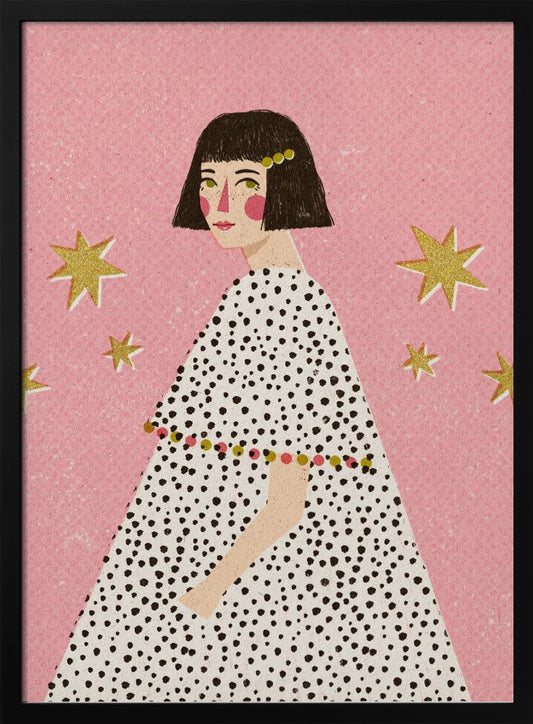 Polka Dots Girl - Poster / Art Print