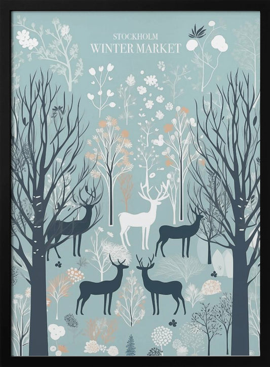 Stockholm Winter Market - Poster / Art Print