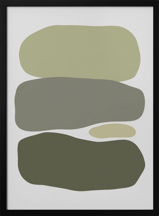 Abstract art poster or print featuring a vibrant multi-color design with dynamic forms and a modern aesthetic. Print