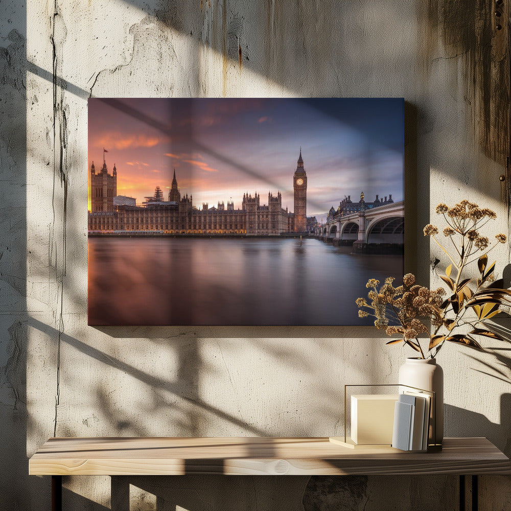 London Palace of Westminster Sunset - Poster / Art Print